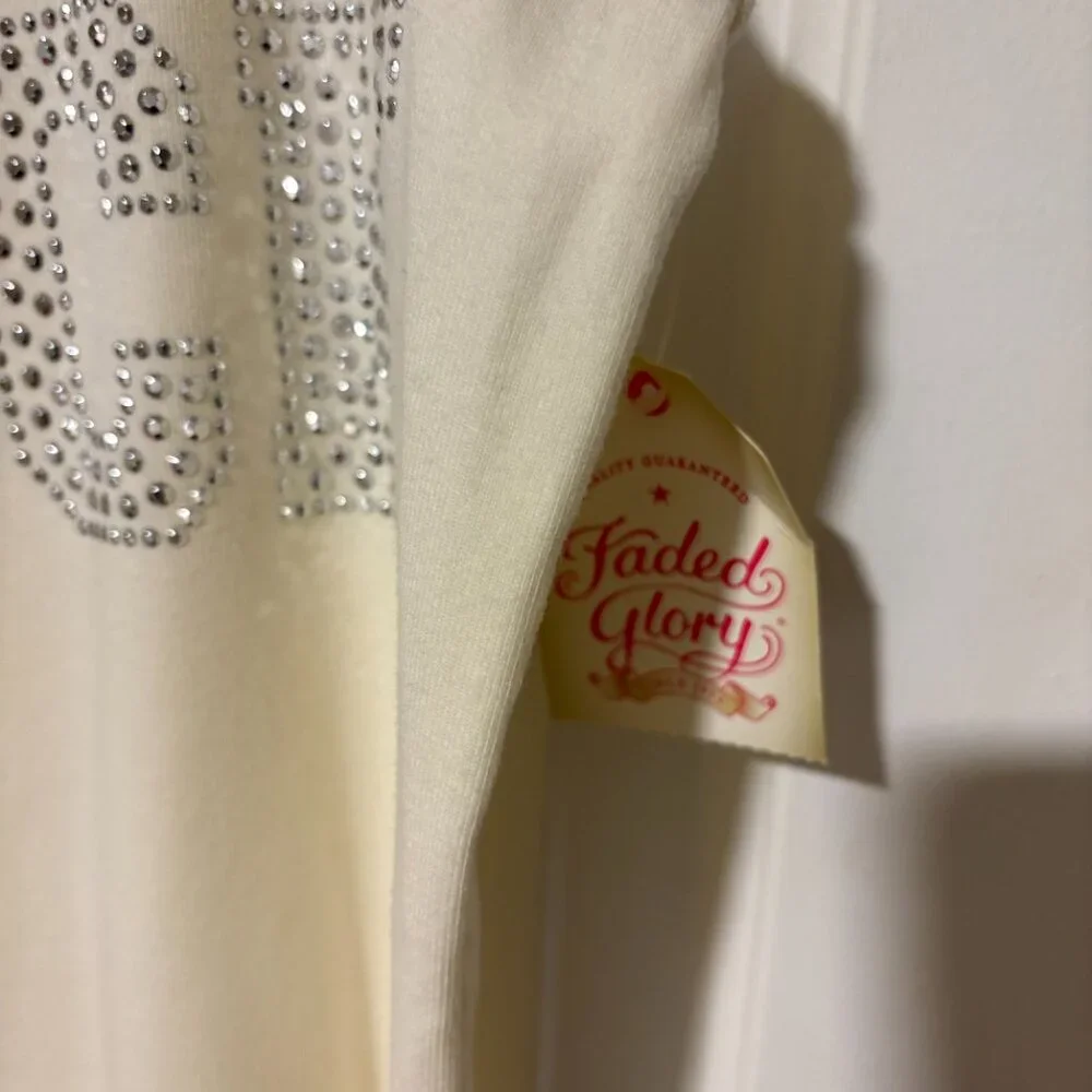 NWT stylish ivory tank with studded 